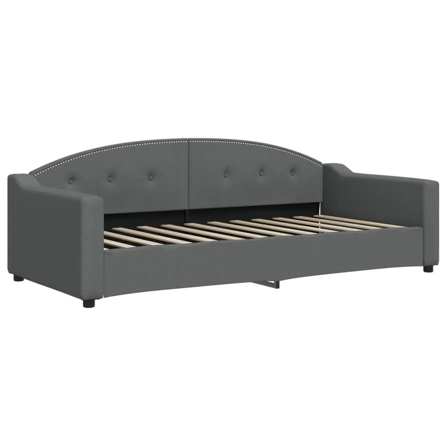 vidaXL Tagesbett Dunkelgrau 90x200 cm Stoff 354184