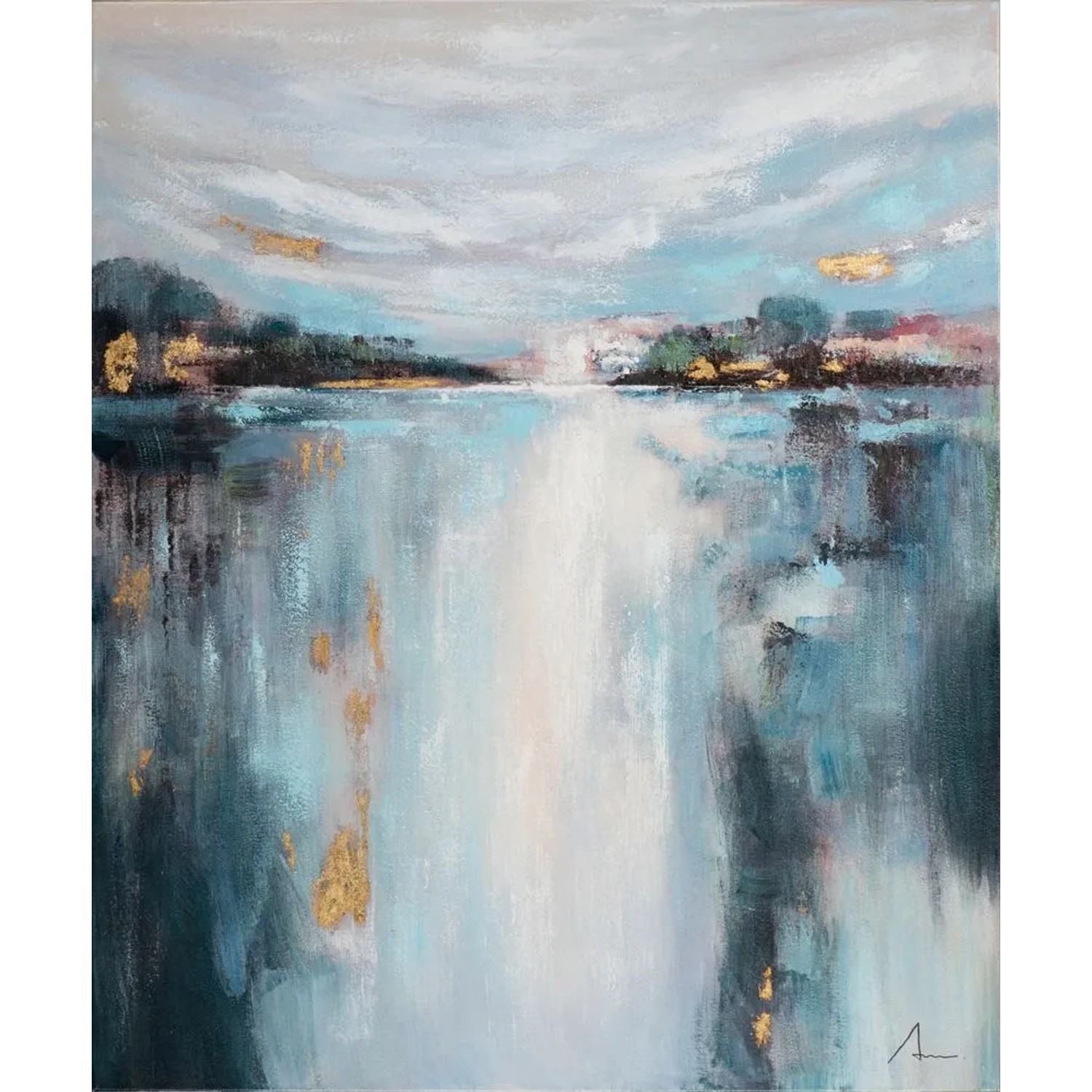 Art Universe Leinwandbild Spiegelnder Horizont 100 x 120 cm