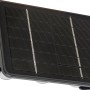 Schwarze LED Solar-Wandleuchte Cariati, 17x11x6,5cm, mit integriertem Solarpanel.