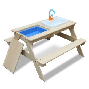 Coemo Matschtisch Robin: Kindersitzgruppe mit Waschbecken und Spielwanne für Garten & Kinderzimmer.