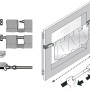 Montage einer schwarzen Gardinia Spannvitrage (60-90cm) am Fensterflügel. Teleskopstange ohne Bohren.