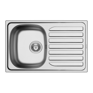 Pyramis Einbauspüle Creta Flat aus Edelstahl, Aufsicht