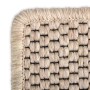 Detailansicht: Beige KARAT Teppich in Sisaloptik Kalkutta mit gekettelten Rändern.