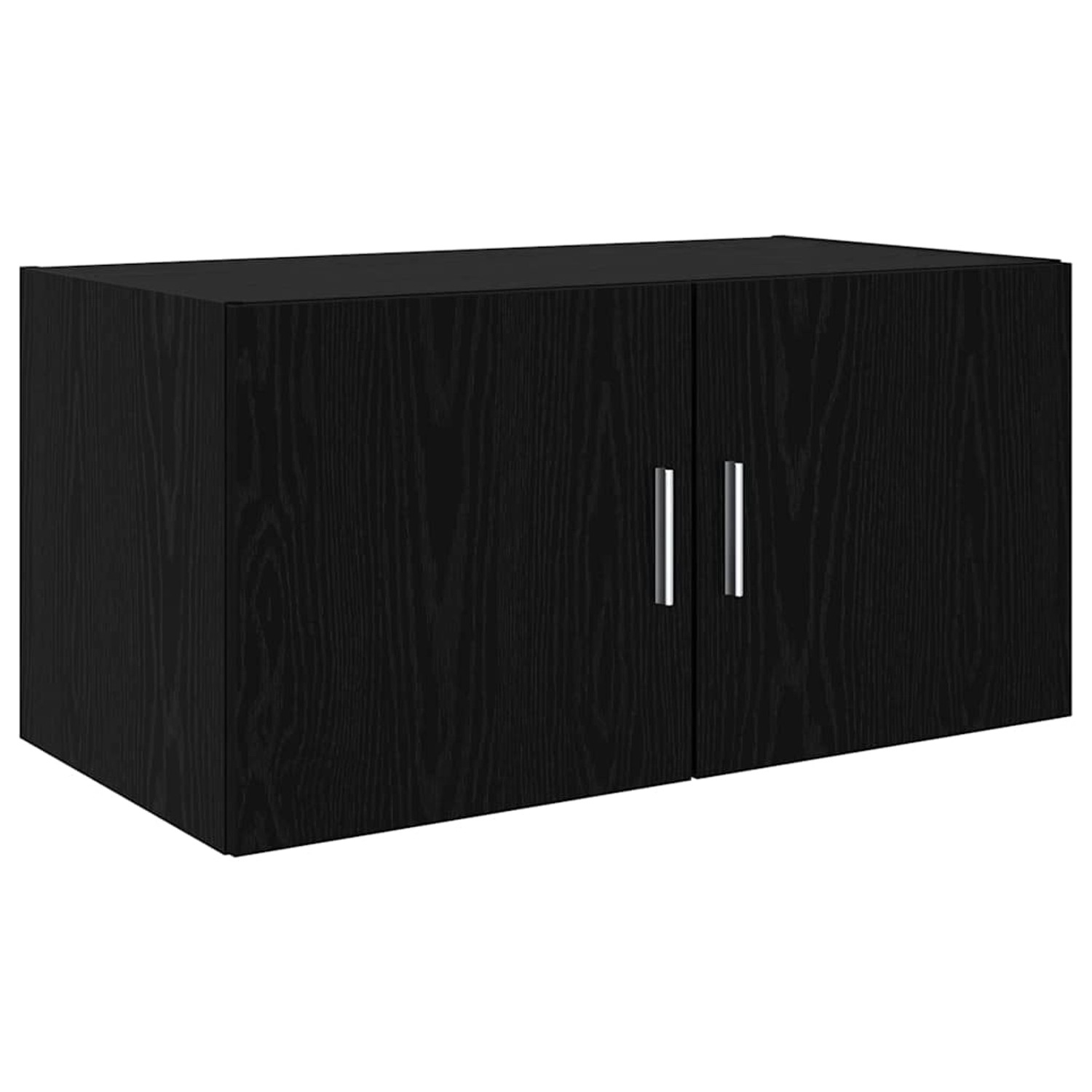 vidaXL Wandschrank Wandmontiert Schwarz Eichen-Optik 80 x 42,5 x 40 cm 879655