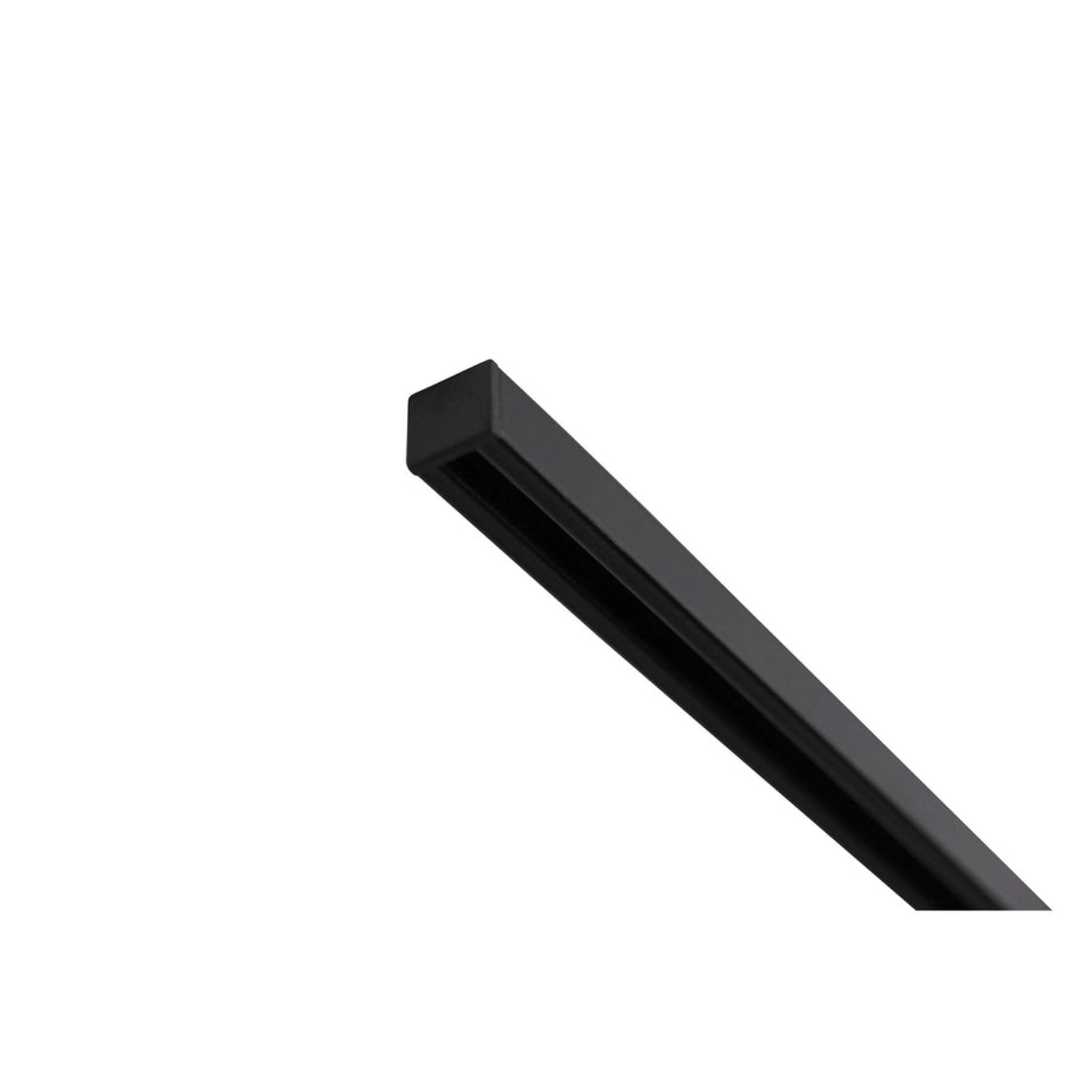 Deco-Raum Gardinenschiene nach Maß 1-Lauf Square Schwarz 220cm günstig online kaufen