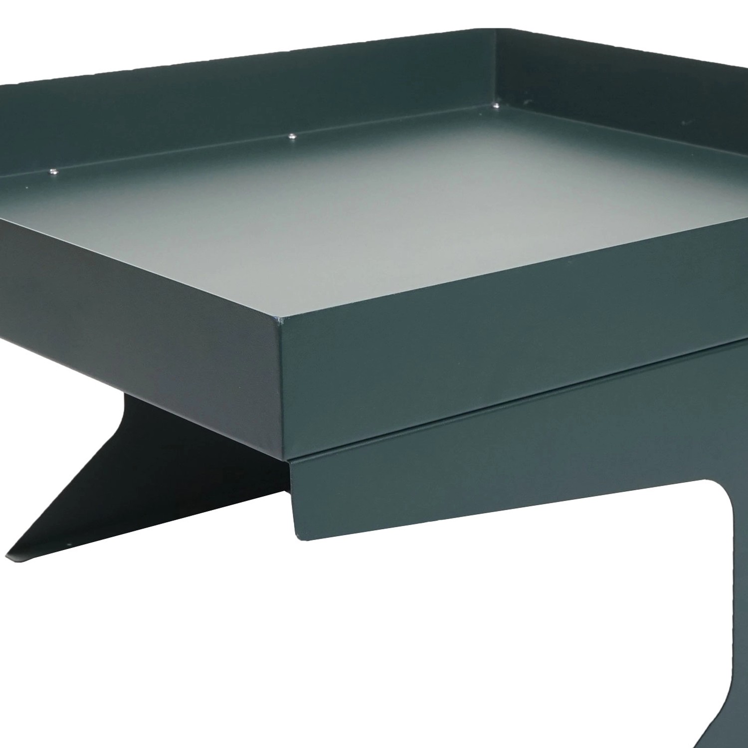 Grüne Mähroboter-Garage MCW G60 mit Pflanzkasten, Wetterschutz für Rasenroboter.