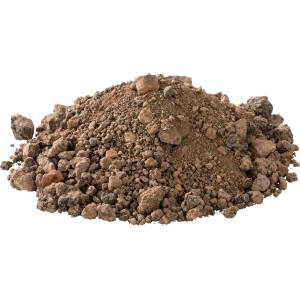 Haufen Schotter, Körnung bis 45 mm, geeignet für Fundamente und Wegeunterbau.