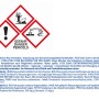 Gefahrzeichen: Ätzend, umweltgefährlich, Achtung. Warnhinweise für chemische Produkte beachten!