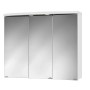 Weißer Sieper Spiegelschrank Ancona, 83x69 cm, mit drei Spiegeltüren und LED-Beleuchtung.