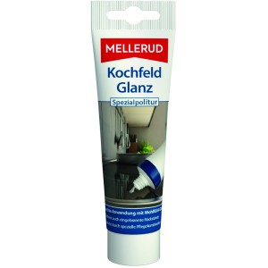 Mellerud Spezialpolitur Kochfeld Glanz, 75 ml Tube für streifenfreie Reinigung und Schutz.