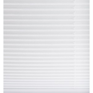 Weißes Plissee, 130x90 cm, für Sicht- und Sonnenschutz ohne Abdunklung.