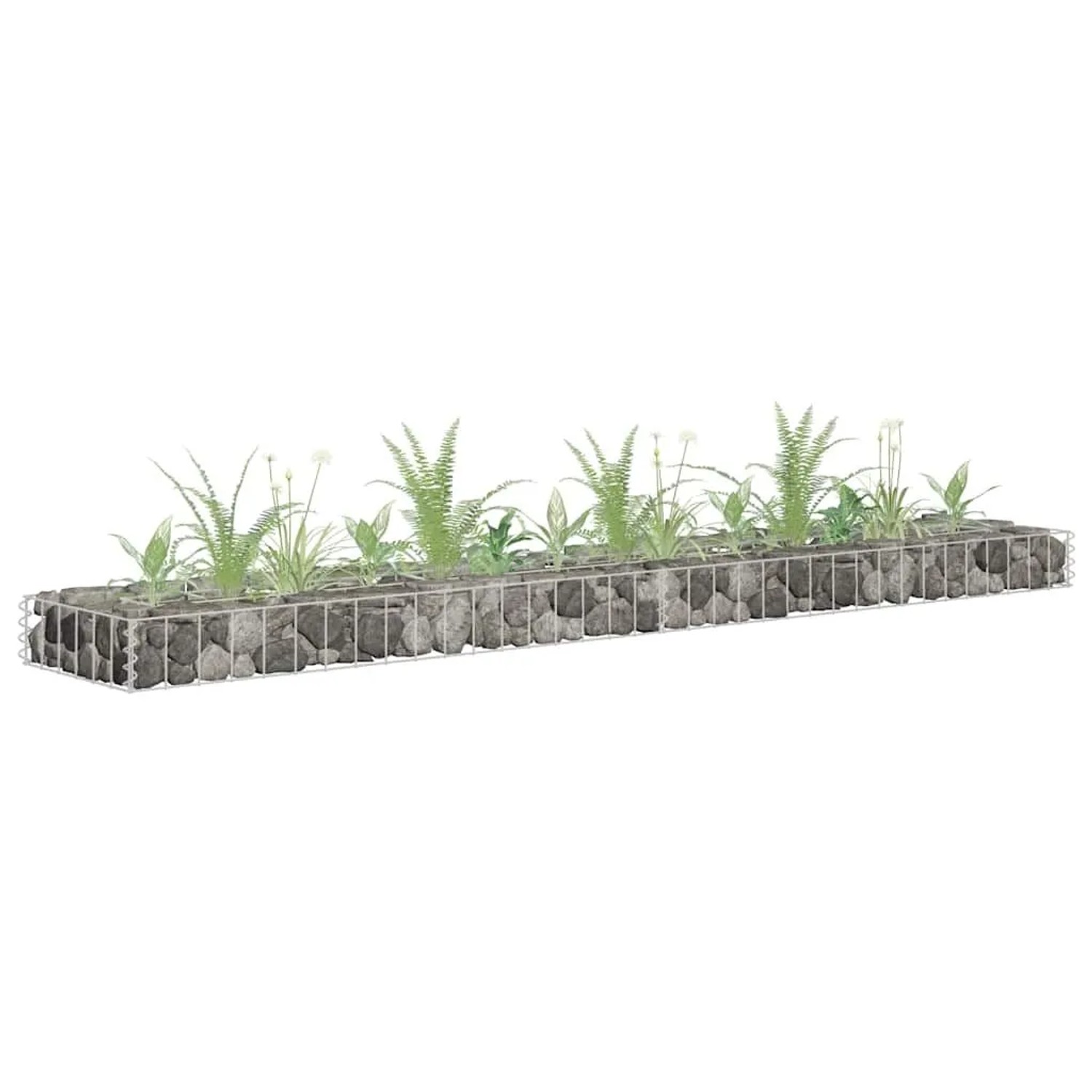 Furnicato Gabionen-hochbeet Verzinkter Stahl 180x30x10 Cm