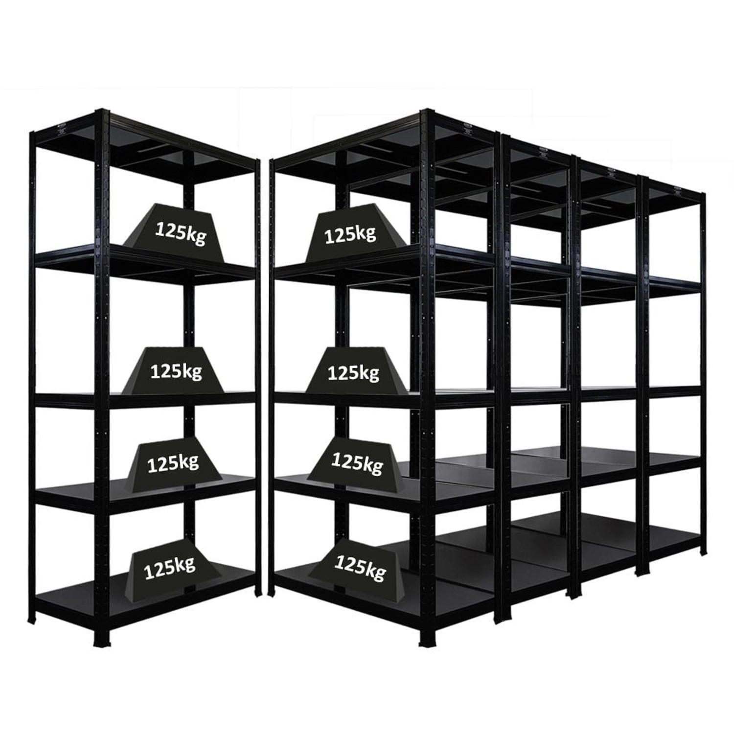 PROREGAL Mega Deal 5x Schwerlastregal Ragnar HxBxT 180x90x40cm 5 Stahlplatt günstig online kaufen