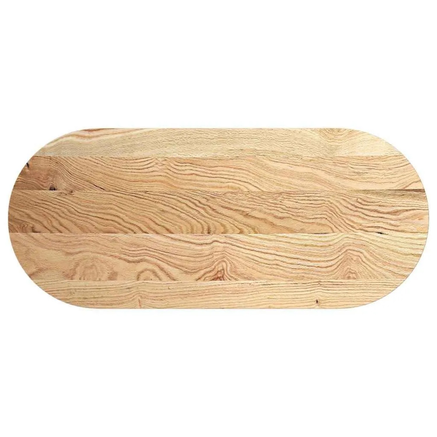 vidaXL Tischplatte 140x60x4 cm Massivholz Eiche Oval 4009068