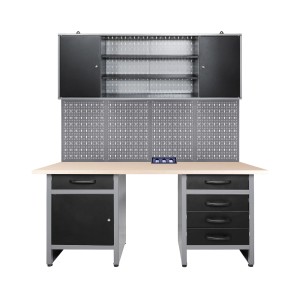 Ondis24 Werkstatt Set Entdecker 160 cm mit Sitzraum Steckdosenleiste Werkstatteinrichtung Werkbank