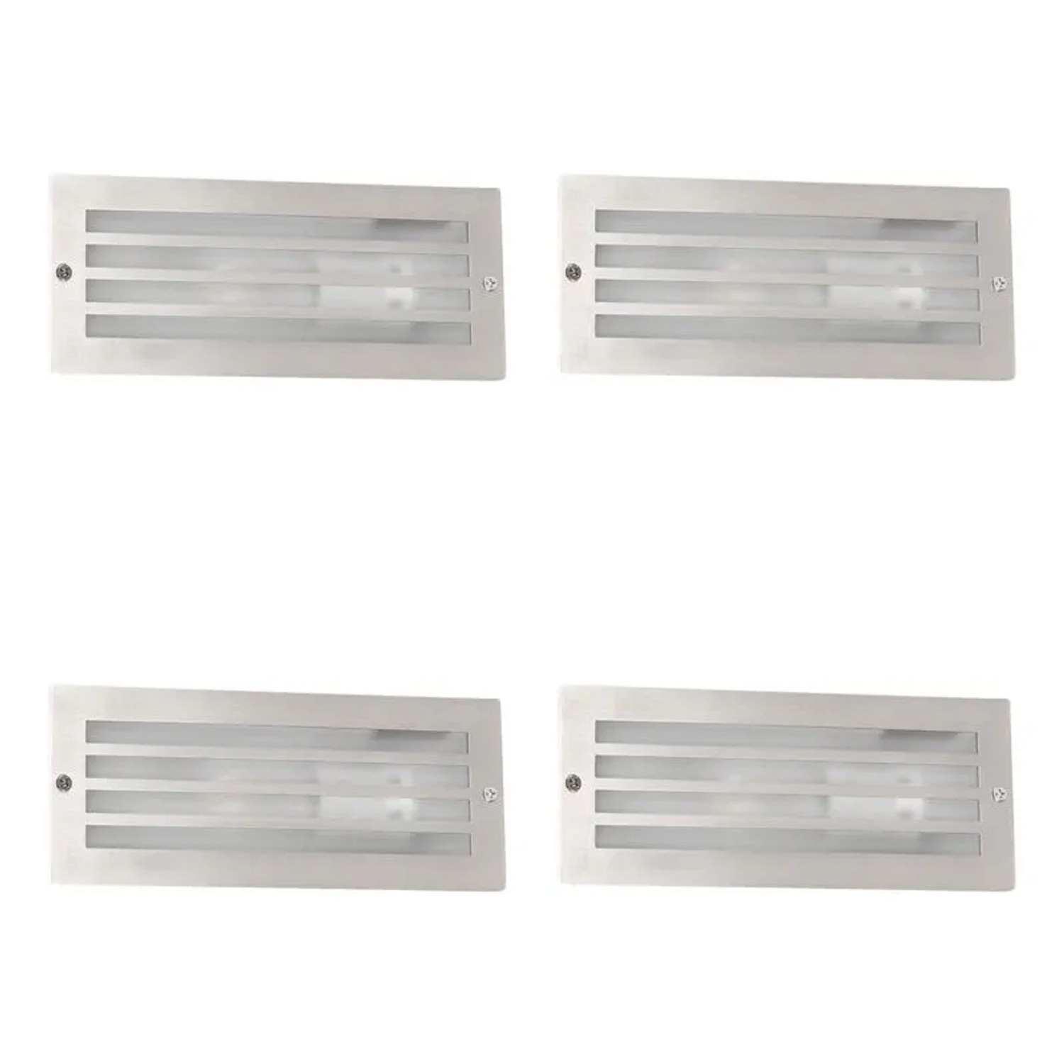QAZQA 4er Set Moderne Einbaustrahler Stahl IP44 Hurricane