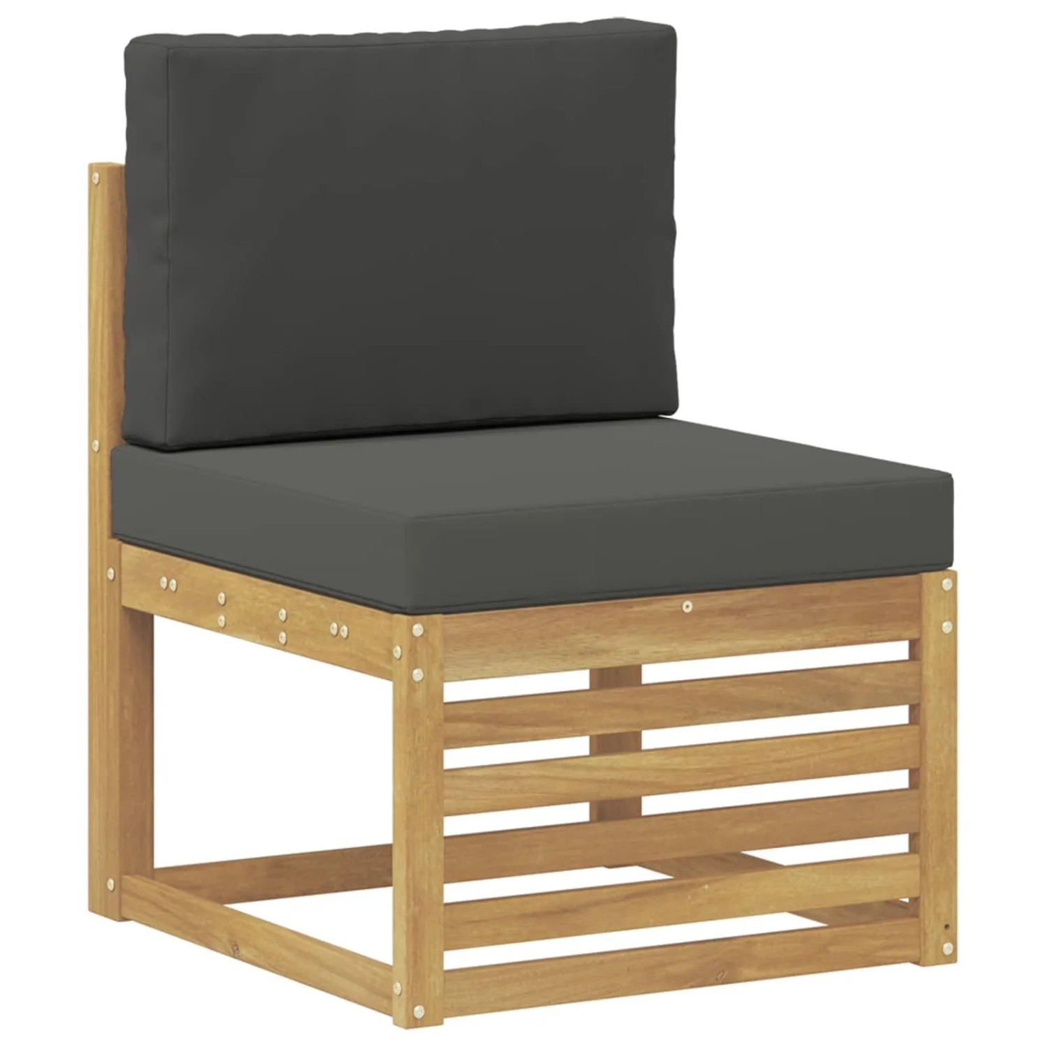 vidaXL Outdoor Mittelsofa Massivholz Akazie Weiß 901496