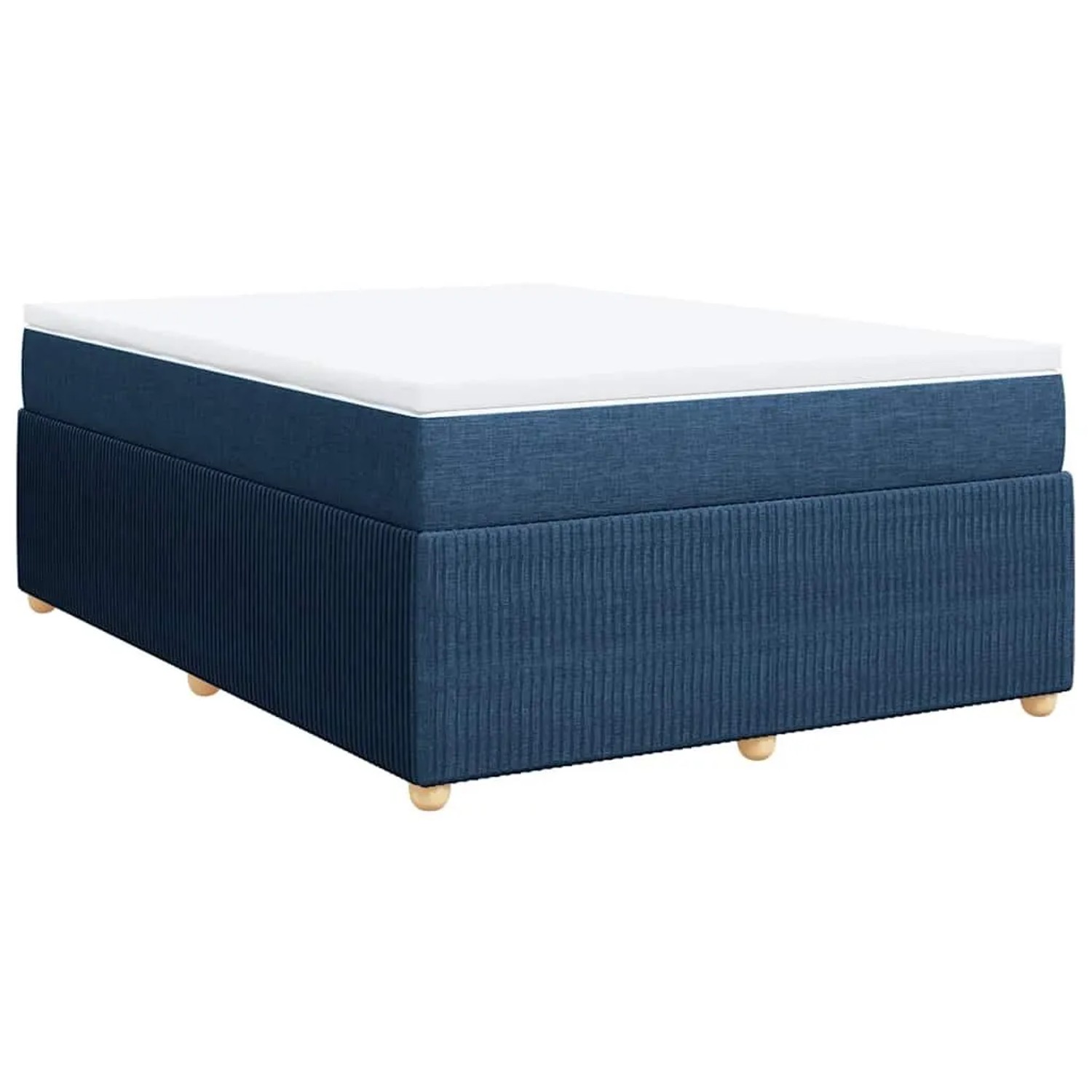 vidaXL Boxspringbett mit Matratze Blau 140x200 cm Stoff 3285580 günstig online kaufen