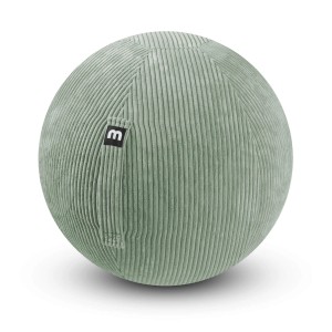 Grüner mokebo Sitzball aus Cord, ergonomisch für Büro & Sport. Pezziball mit Pumpe.