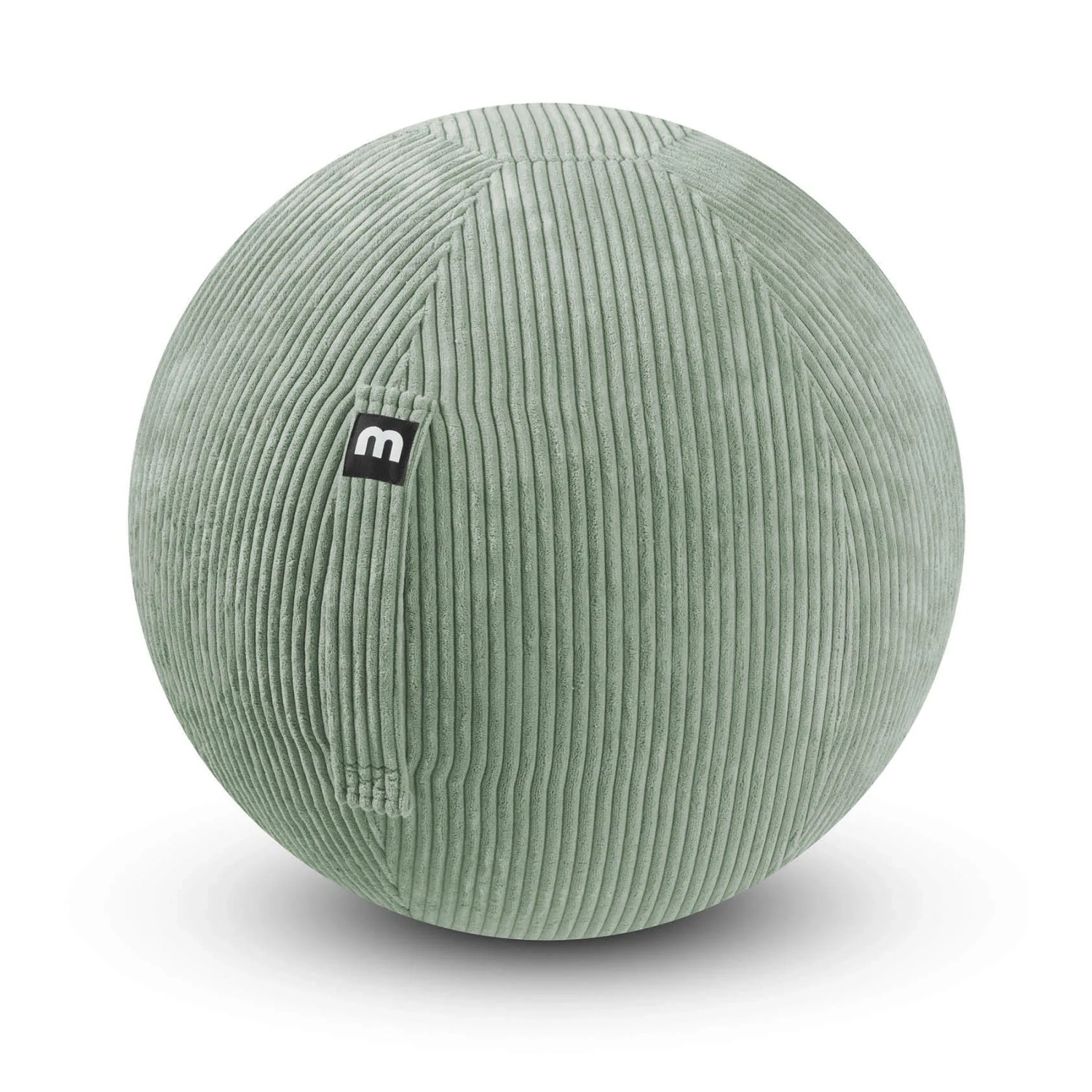 mokebo Stoff Sitzball Büro Ergonomisch Der Sportliche Sitzball mit Pumpe oder Pezziball mit Cordbezug in Grün