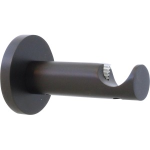 Mydeco Gardinenstangen-Halterung Function, schwarz, für 2 cm Stangen, Wandabstand 6,5 cm.