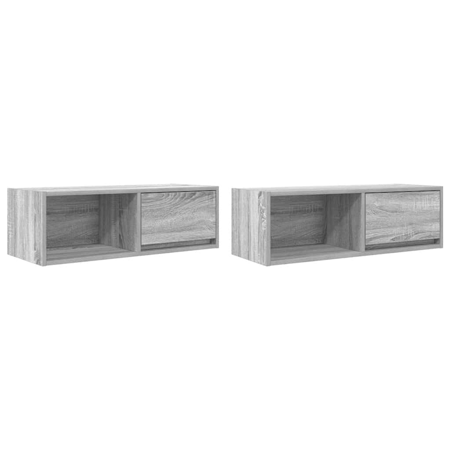 vidaXL TV-Schränke 2 Stk Grau Sonoma 80x31x25,5 cm Holzwerkstoff 861465 günstig online kaufen