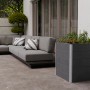 GroJa Hochbeet Solid Cube, 70x70x75 cm, anthrazitgrau, aus Kunststoff mit Aluminiumprofilen.