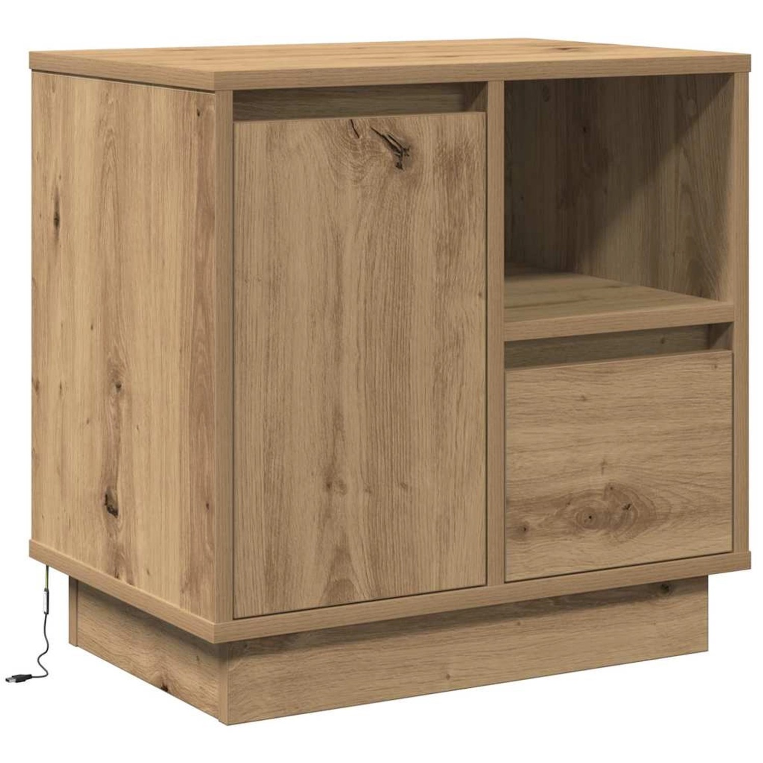 vidaXL Nachttisch Eiche Handwerklich 50 x 34,5 x 50 cm Holzwerkstoff 869592 günstig online kaufen