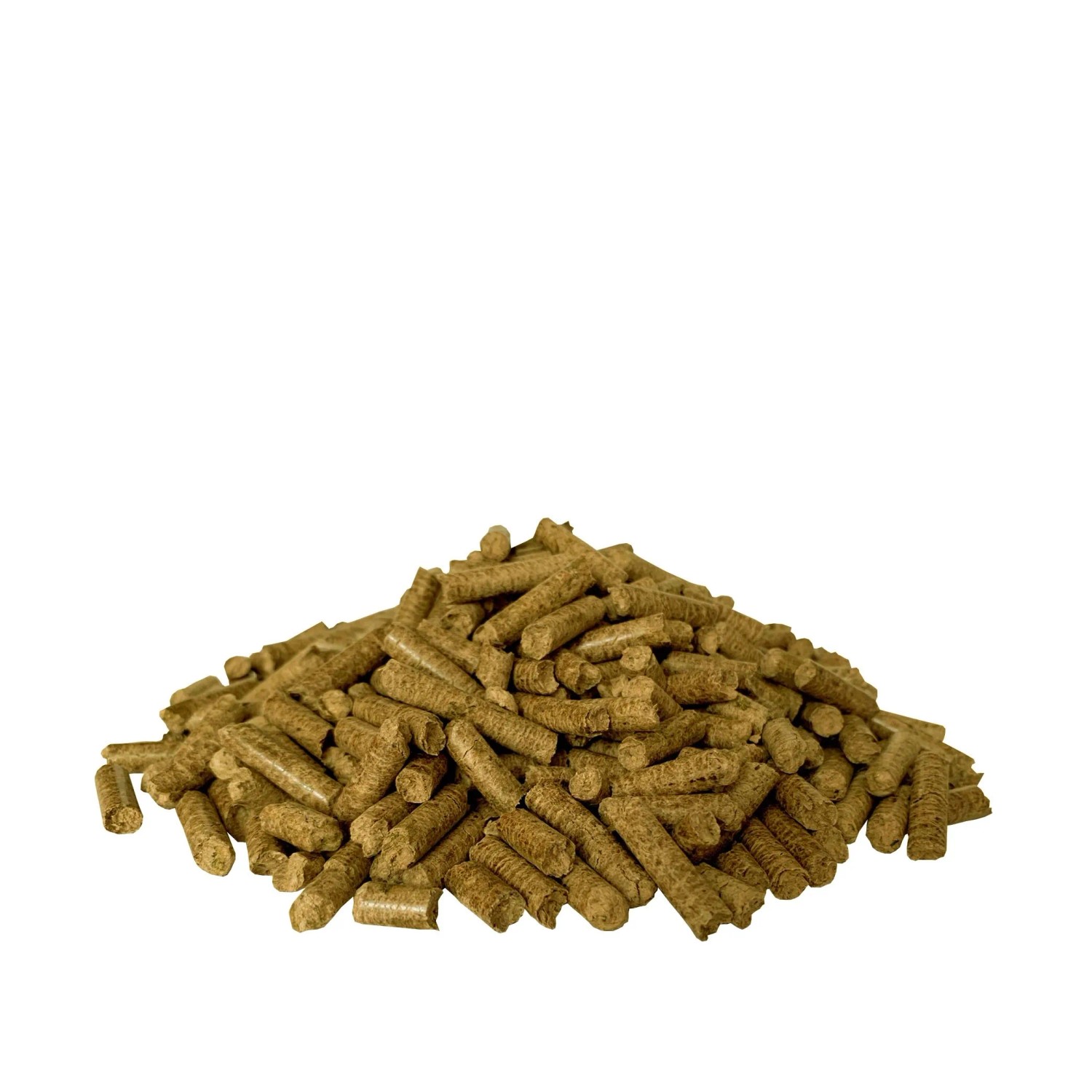 Haufen brauner PINI Erlenholz Grillpellets (6mm) zum Grillen, Räuchern & Smoken. Hochwertige Hartholzpellets.