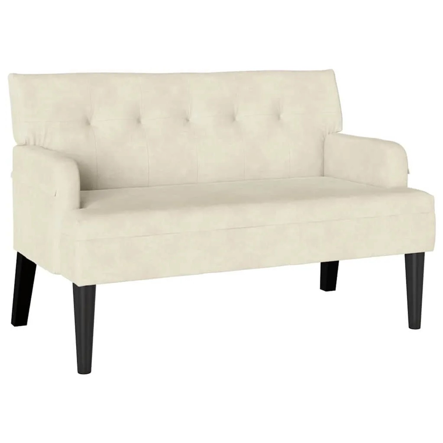 vidaXL Chesterfield Bank Creme 112 x 65,5 x 75 cm Samt 42019293