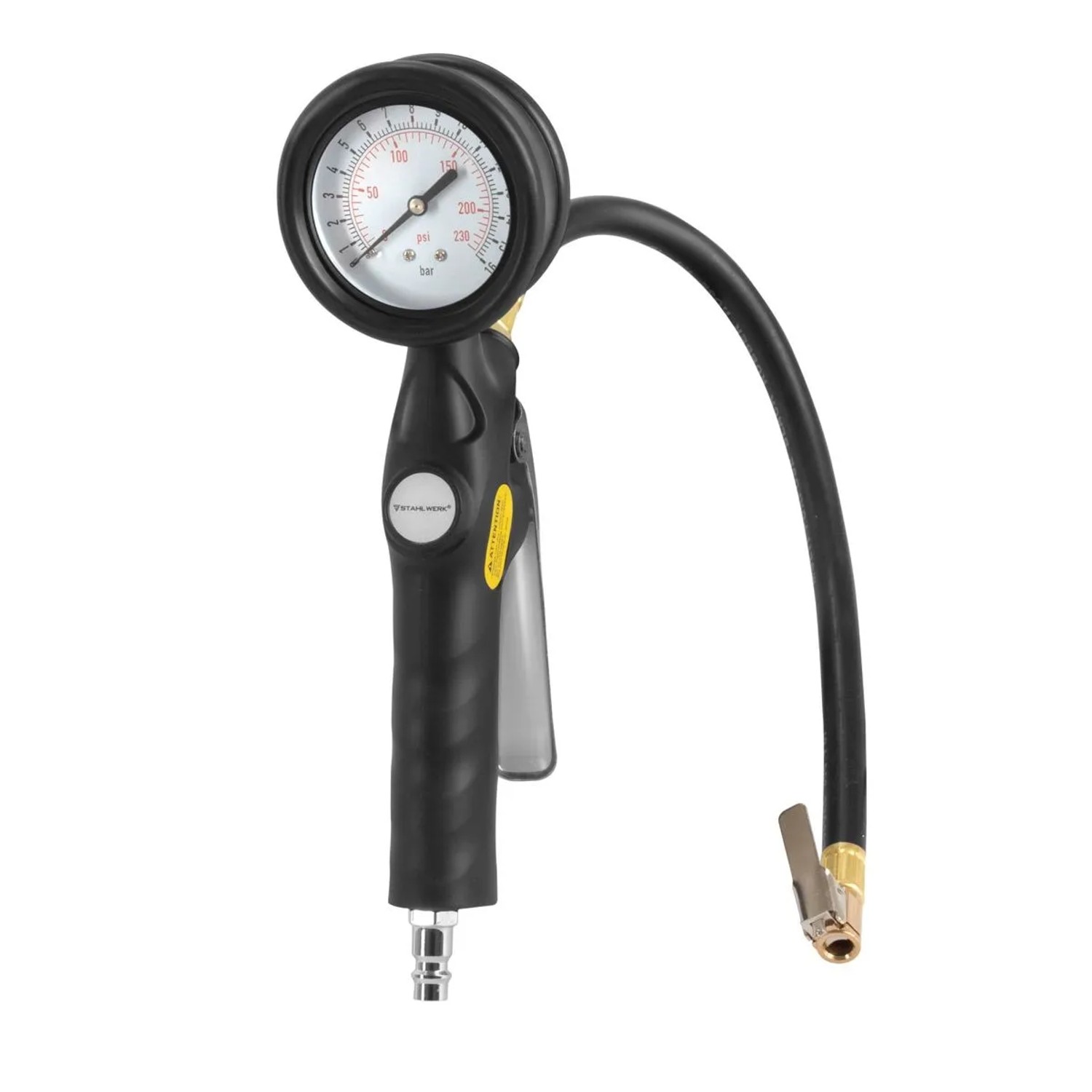STAHLWERK Reifenfüllmessgerät Druckluft-Reifenfüllpistole DRA-162 ST, Manometer