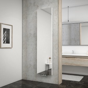 Schulte Design-Heizkörper New York Spiegel, weiß, 180,6x45,6 cm, 688 W. Heizkörper mit Spiegelfront im modernen Bad.