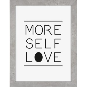 MDF-Bilderrahmen Yellowstone in Hellgrau Betonoptik, 30x40 cm, mit Schriftzug.