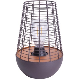 Näve LED-Dekoleuchte in Schwarz und Kupfer, 27 cm, für Innen und Außen.