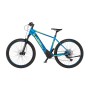Blaues Fischer E-Bike Mountainbike 27,5 Montis 6.0i mit Mittelmotor und Scheibenbremsen.