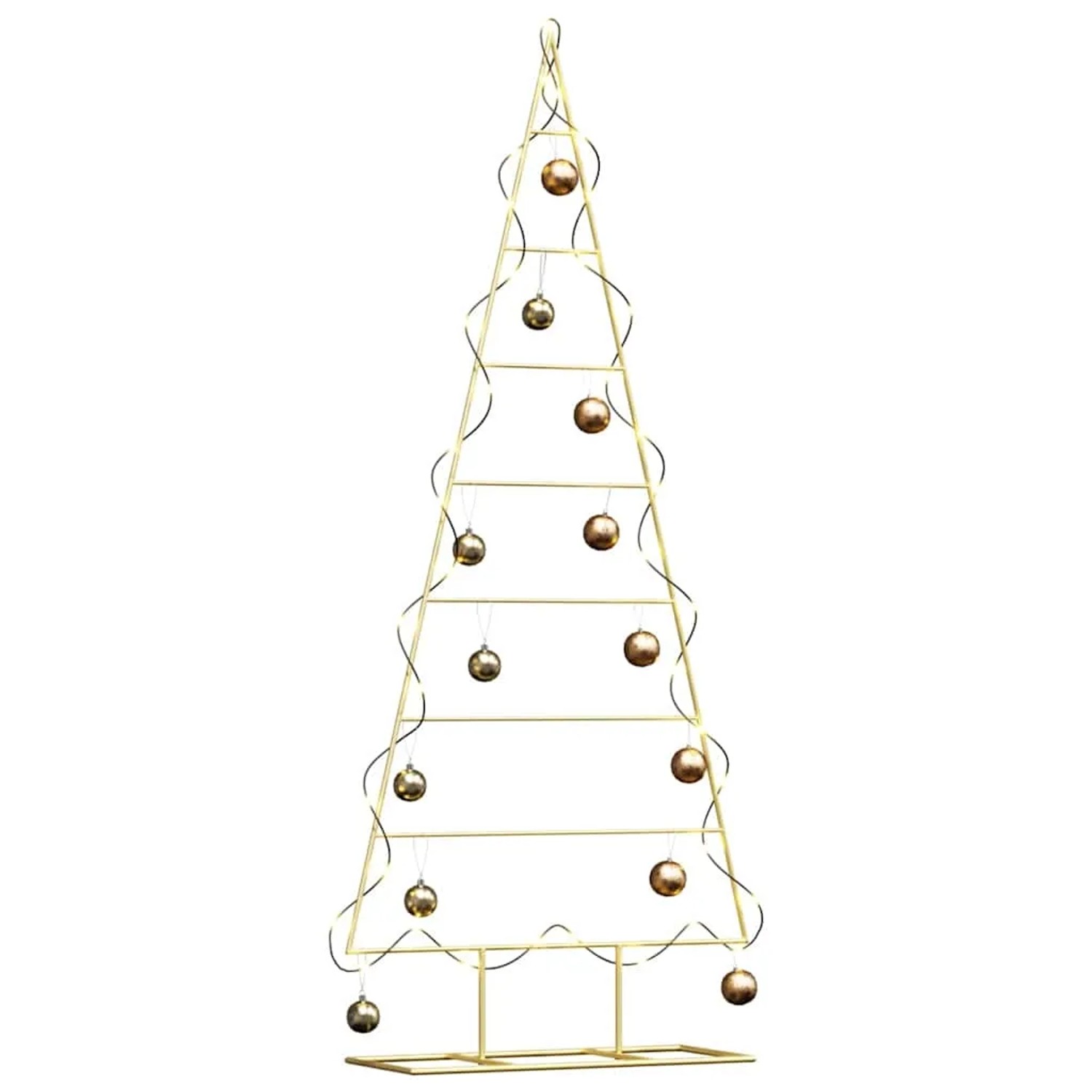 vidaXL Metall Weihnachtsbaum Gold 150 cm Pulverbeschichteter Stahl 42019166