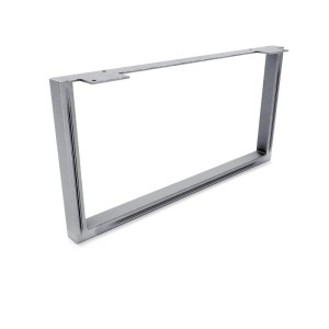HEVVA Möbelbein GRAZ, 25 cm hoch, 50 cm tief, aus Rohstahl mit Klarlack. Stabil für DIY-Möbel im Industriedesign.