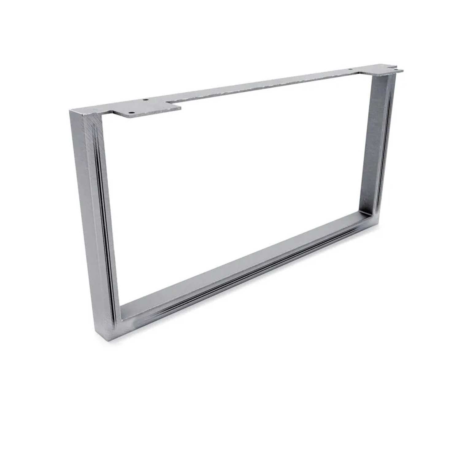 HEVVA Möbelbein GRAZ 25 cm Hoch 50 cm Tief 1 Stück Rohstahl-Klarlack