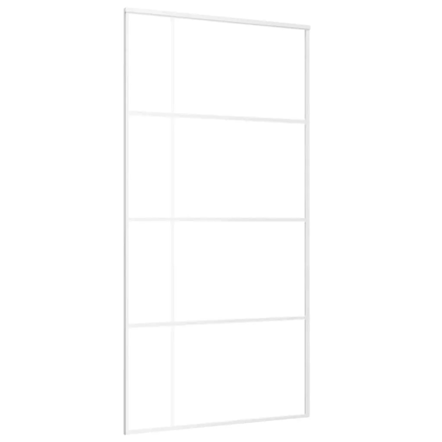 vidaXL Schiebetür ESG Glas und Aluminium Mattiert 102,5x205 cm Weiß 151689 günstig online kaufen