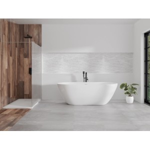 Bad Land Duschkabine Walk in Dusche KETIL 90x195 cm 8 mm Transparent Nano Glas