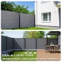 KARAT WPC Sichtschutzzaun Kronos Komplettset, Farbe Ash Grey, als Wind- und Sichtschutz im Garten.