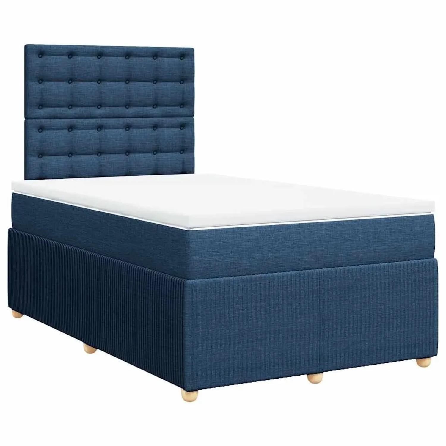 vidaXL Boxspringbett mit Matratze Blau 120x200 cm Stoff 3292043 günstig online kaufen