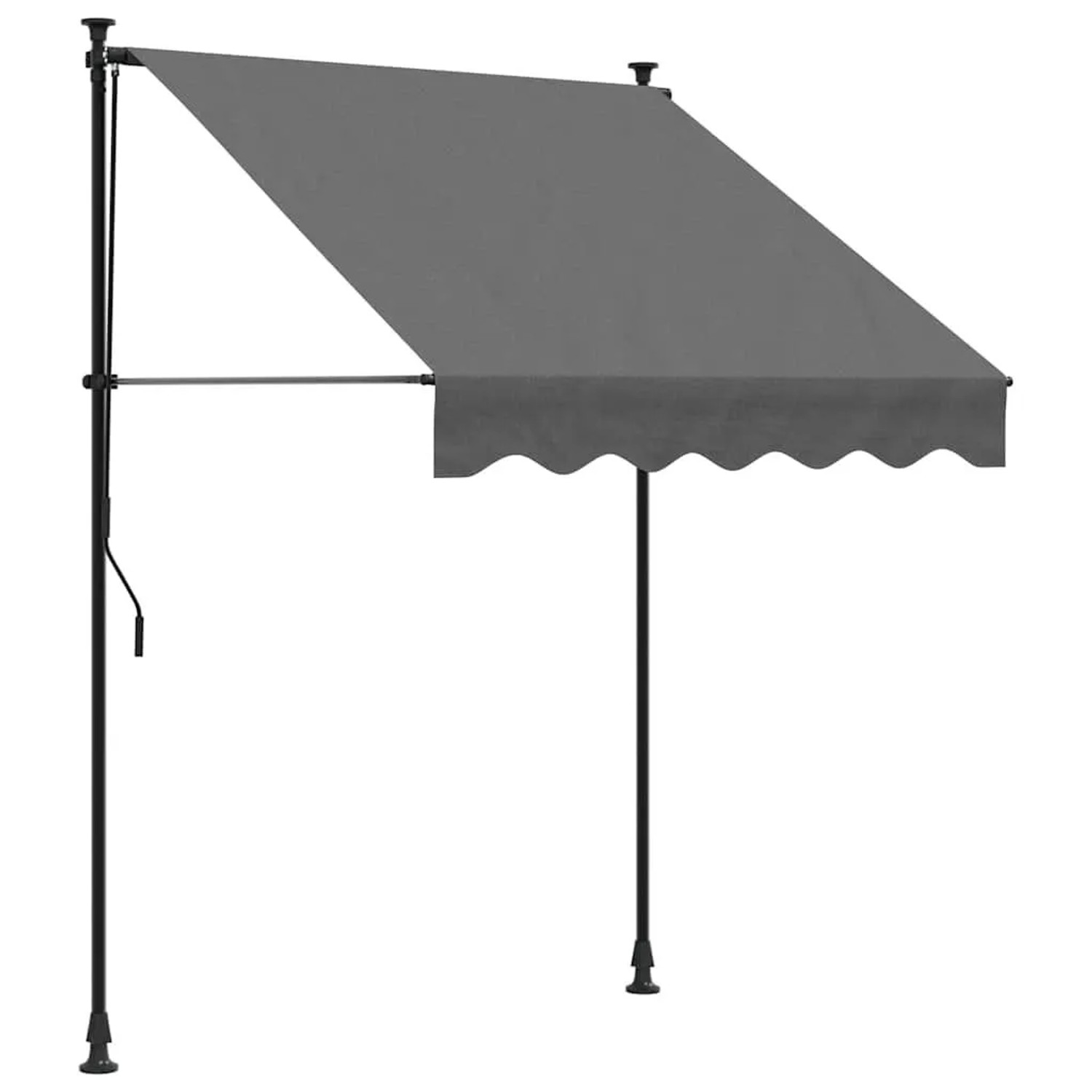 vidaXL Markise Einziehbar Anthrazit 150x150 cm Stoff und Stahl 368737