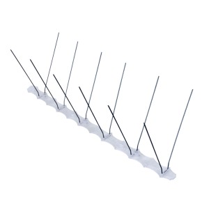 Daprona Taubenabwehr, 10er Set, 33,5cm, mit zweireihigen Stahl-Spikes in Grau.