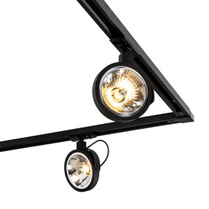 Schwarzes QAZQA Schienensystem Go mit 5 Spots, Lampen & Leuchten für flexible Beleuchtung.