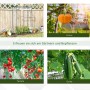 Furnicato Tomatenhaus Gewächshaus 100x50x150cm, transparent mit Stahlrahmen.