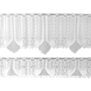 Arsvita Bistrogardinen-Set Mona, 2-teilig, mit Blumenmuster und Stangendurchzug.