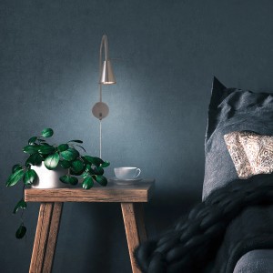 Briloner LED Bettleuchte Tusa, schwenkbar, matt-Nickel. Nachttischlampe mit Flexarm neben Bett und Tisch.