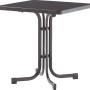Quadratischer, eisengrauer Sieger Klapptisch 70x70 cm für Garten oder Balkon.