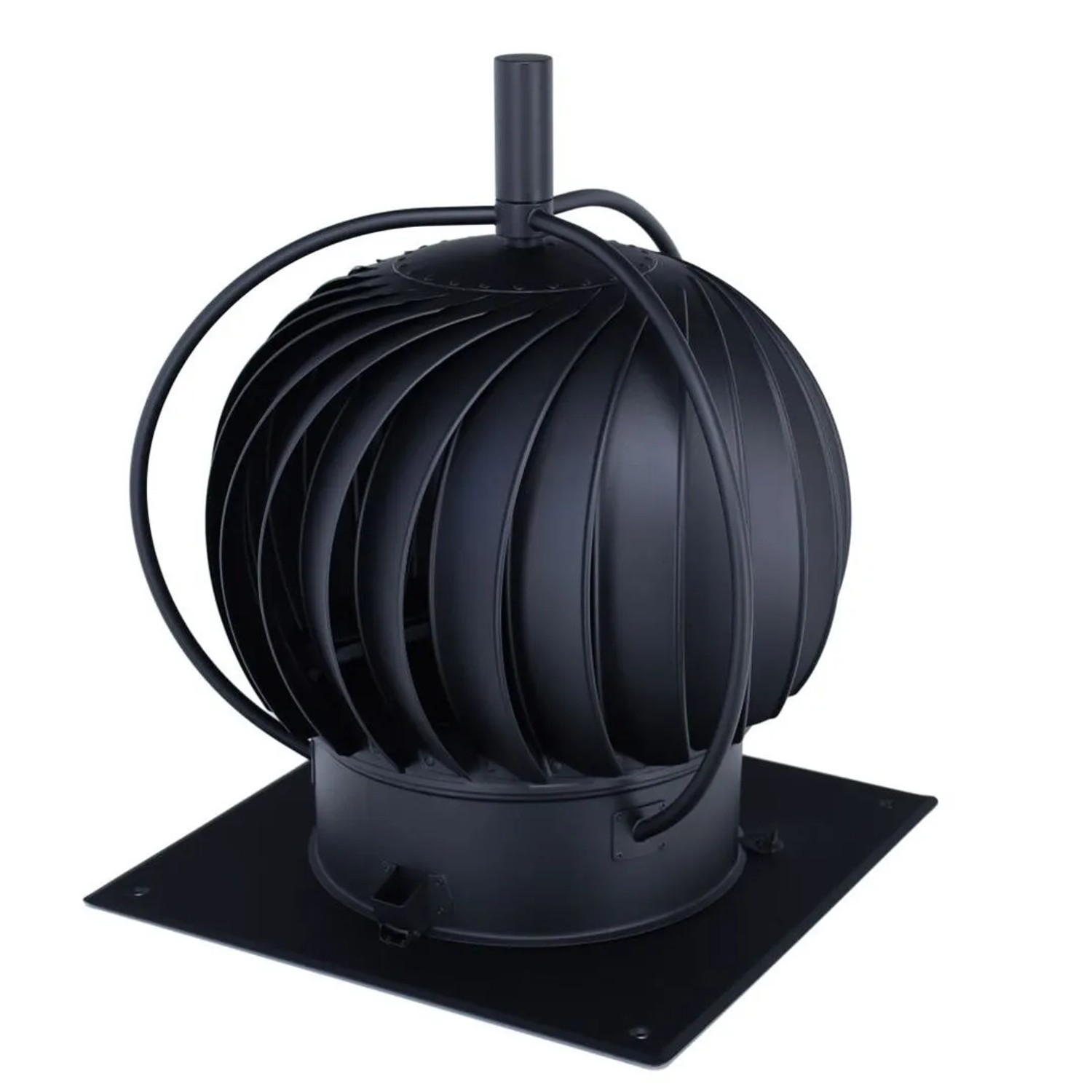 Subtiel Schornsteinaufsatz Turbowent TUZ 1 Mit Montageplatte Edelstahl Ø 250 mm Schwarz